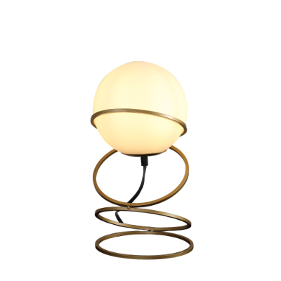 LUMÈRA gold metal spiral base detail of luxury table lamp